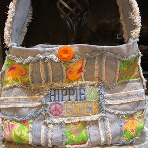 Cute Hippie blue jean bag/Purse BoHo Gypsy